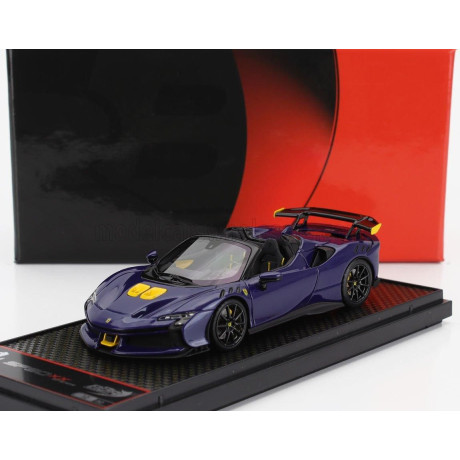 BBR MODELS FERRARI SF90 XX STRADALE SPIDER 2024 - BLU ELETTRICO - BLUE YELLOW BLACK 1/43