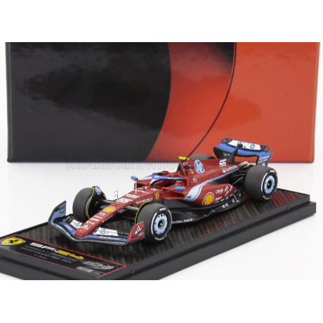 BBR MODELS FERRARI F1  SF-24 TEAM SCUDERIA FERRARI N 55 5th MIAMI GP 2024 CARLOS SAINZ - RED LIGHT BLUE 1/43