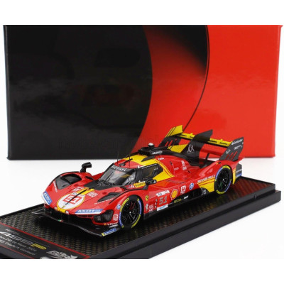 BBR MODELS FERRARI 499P 3.0L TURBO V6 TEAM FERRARI AF CORSE N 51 3rd 24h LE MANS 2024 ALESSANDRO PIER GUIDI - JAMES CALADO - ANT