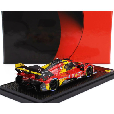 BBR MODELS FERRARI 499P 3.0L TURBO V6 TEAM FERRARI AF CORSE N 51 3rd 24h LE MANS 2024 ALESSANDRO PIER GUIDI - JAMES CALADO - ANT
