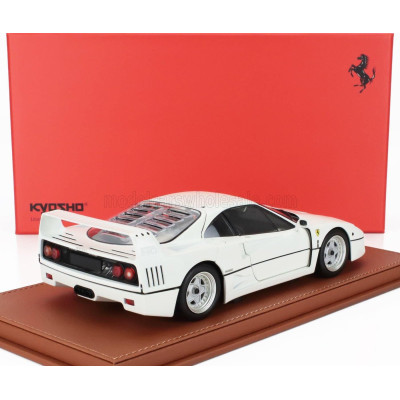 BBR MODELS FERRARI F40 1987 - CON VETRINA - WITH SHOWCASE - BIANCO AVUS - WHITE 1/18