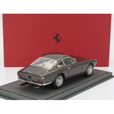 BBR MODELS FERRARI 250 GT LUSSO s/n4891GT COUPE 1963 - PERSONAL CAR STEVE McQUEEN - CON VETRINA - WITH SHOWCASE - BROWN MET 1/18