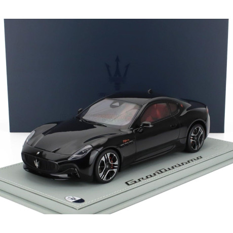 BBR MODELS MASERATI GRANTURISMO FOLGORE 2023 - CON VETRINA - WITH SHOWCASE - NERO ASSOLUTO - BLACK 1/18