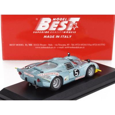 BEST MODEL ALFA ROMEO 33.2 N 5 CIRCUITO DE RESTINGA 1974 SANTOS PERAS - LIGHT BLUE YELLOW 1/43