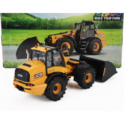 BRITAINS JCB TM4205 RUSPA GOMMATA - TRACTOR SCRAPER - YELLOW BLACK 1/32