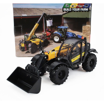 BRITAINS NEW HOLLAND TH7.4Z PANORAMIC TELESCOPIC RUSPA GOMMATA TRACTOR - SCRAPER - ELEVATORE - BLACK YELLOW 1/32