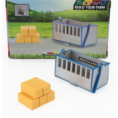 BRITAINS ACCESSORIES LINK BOX - SILVER BLUE YELLOW 1/32