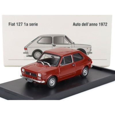 BRUMM FIAT 127 1-SERIES 1971 - BLACK INTERIOR - ROSSO SIERRA - RED 1/43