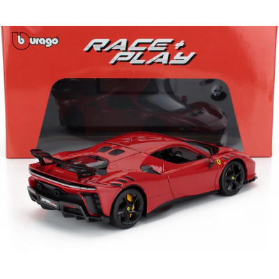 BURAGO FERRARI SF90 XX STRADALE 2024 - ROSSO CORSA - RED BLACK 1/18