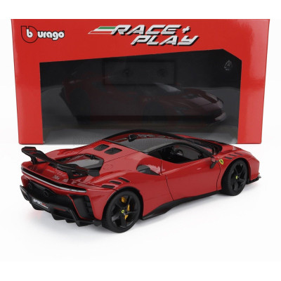 BURAGO FERRARI SF90 XX STRADALE 2024 - ROSSO CORSA - RED BLACK 1/18