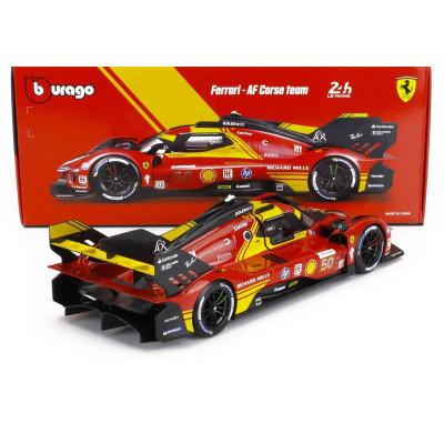 BURAGO FERRARI 499P 3.0L TURBO V6 TEAM FERRARI AF CORSE N 50 WINNER 24h LE MANS 2024 ANTONIO FUOCO - MIGUEL MOLINA - NICKLAS NIE
