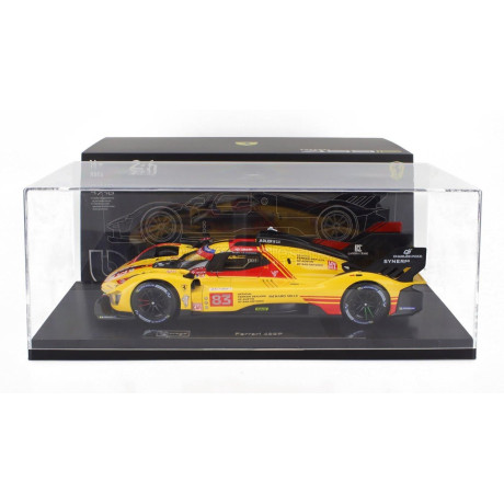 BURAGO FERRARI 499P 3.0L TURBO V6 TEAM AF CORSE N 83 24h LE MANS 2024 ROBERT KUBICA - ROBERT SHWARTZMAN - YIFEI YE - CON VETRINA
