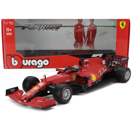 BURAGO FERRARI F1 SF21  TEAM SCUDERIA FERRARI MISSION WINNOW N 16 SEASON 2021 CHARLES LECLERC - MATT RED 1/18