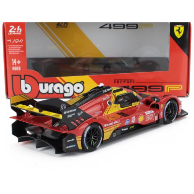 BURAGO FERRARI 499P 3.0L TURBO V6 TEAM FERRARI AF CORSE N 50 WINNER 24h LE MANS 2024 ANTONIO FUOCO - MIGUEL MOLINA - NICKLAS NIE