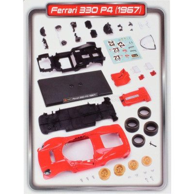BURAGO FERRARI 330 P3 4.0L V12 SPIDER TEAM FERRARI SPA SEFAC N 23 WINNER 24h DAYTONA 1967 LORENZO BANDINI - CHRIS AMON - RED 1/2
