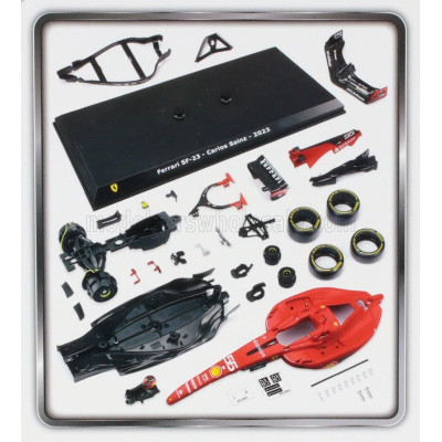 BURAGO FERRARI F1  SF-23 TEAM SCUDERIA FERRARI N 55 SEASON 2023 CARLOS SAINZ - RED BLACK 1/24