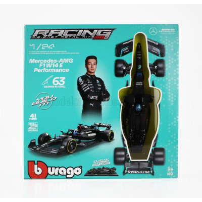 BURAGO MERCEDES GP F1 W14 TEAM MERCEDES-AMG PETRONAS FORMULA ONE N 44 SEASON 2023 LEWIS HAMILTON - MATT BLACK 1/24