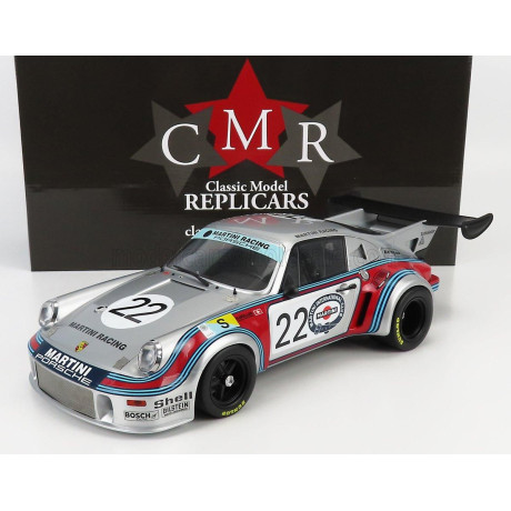 CMR PORSCHE 911 CARRERA RSR 2.1L TURBO TEAM MARTINI RACING N 22 2nd 24h LE MANS 1974 G.VAN LENNEP - H.MULLER - SILVER RED BLUE 1