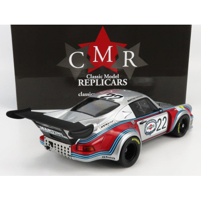 CMR PORSCHE 911 CARRERA RSR 2.1L TURBO TEAM MARTINI RACING N 22 2nd 24h LE MANS 1974 G.VAN LENNEP - H.MULLER - SILVER RED BLUE 1