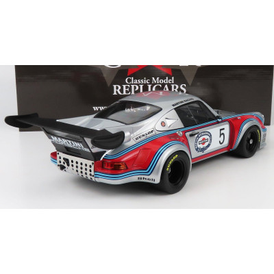 CMR PORSCHE 911 930 CARRERA RSR TURBO 2.1L TEAM MARTINI RACING N 5 BRANDS HATCH 1974 H.MULLER - G.VAN LENNEP - SILVER RED BLUE 1