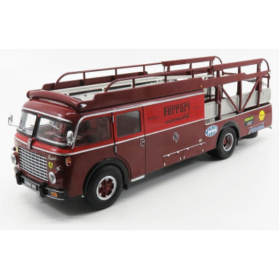CMR FIAT 642RN2 TRUCK BARTOLETTI F1 FERRARI CAR TRANSPORTER 1957 - RED BORDEAUX 1/18