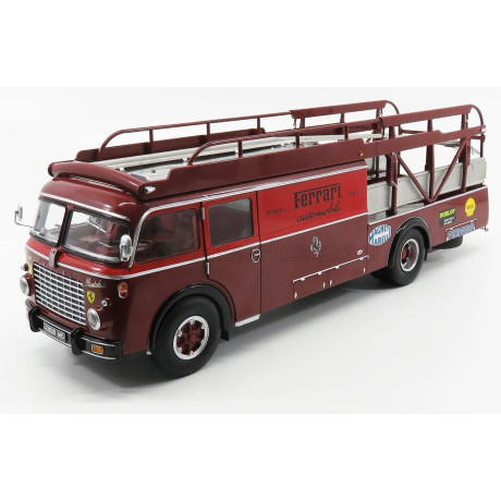 CMR FIAT 642RN2 TRUCK BARTOLETTI F1 FERRARI CAR TRANSPORTER 1957 - RED BORDEAUX 1/18