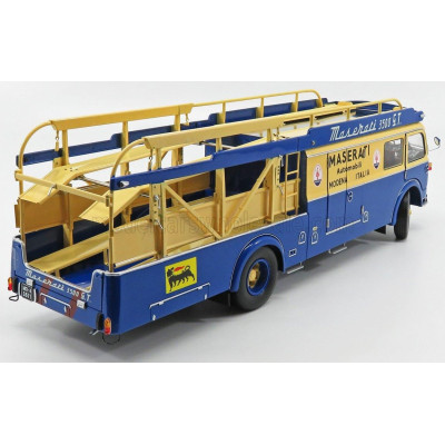 CMR FIAT 642RN2 TRUCK BARTOLETTI MASERATI CAR TRANSPORTER 1957 - BLUE YELLOW 1/18