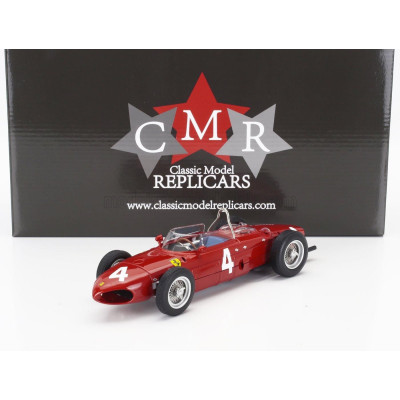 CMR FERRARI F1  DINO 156 SHARKNOSE N 4 WORLD CHAMPION WINNER BELGIAN GP PHIL HILL 1961 - RED 1/18