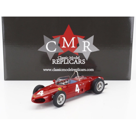 CMR FERRARI F1  DINO 156 SHARKNOSE N 4 WORLD CHAMPION WINNER BELGIAN GP PHIL HILL 1961 - RED 1/18