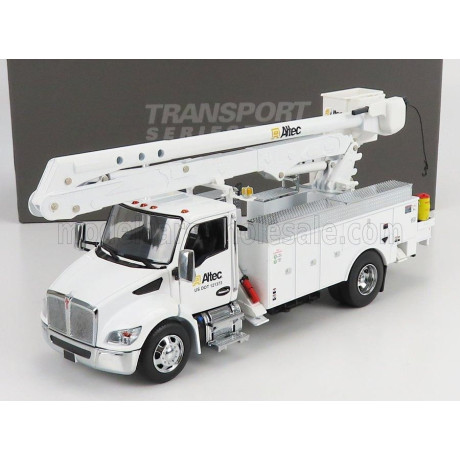 DM MODELS KENWORTH T380 TRUCK ALTEC AA55 GRU CRANE ELEVATOR CON PIATTAFORMA CESTELLO 2010 - WHITE 1/32