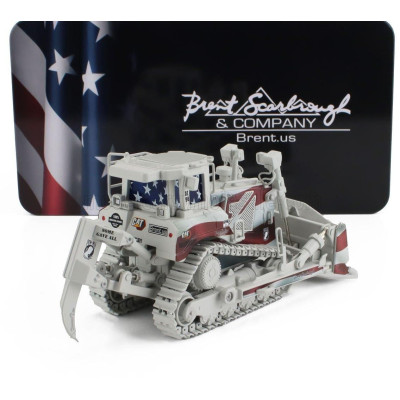 DM MODELS CATERPILLAR CATD8T RUSPA CINGOLATA - SCRAPER TRACK TYPE TRACTOR - GREY WHITE 1/50