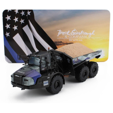 DM MODELS CATERPILLAR CAT745 CASSONE RIBALTABILE CAVA 3-ASSI - ARTICULATED BRENT.US TRUCK - CAMOUFLAGE 1/50