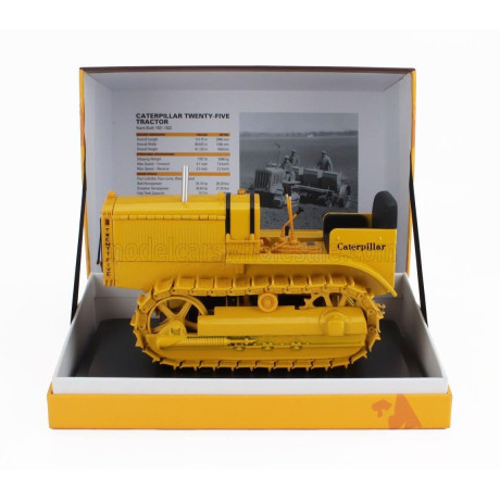 DM MODELS CATERPILLAR TWENTY FIVE CINGOLATO - TRACTOR - YELLOW 1/16