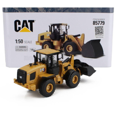 DM MODELS CATERPILLAR CAT930 RUSPA GOMMATA - SCRAPER TRACTOR WHEEL LOADER - YELLOW BLACK 1/50