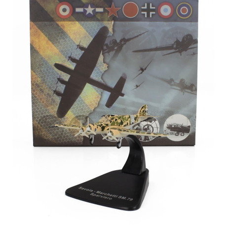 EDICOLA SAVOIA MARCHETTI SM 79 SPARVIERO MILITARY AIRPLANE 1934 - CAMOUFLAGE 1/144