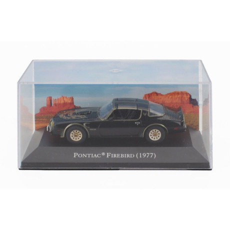 EDICOLA PONTIAC FIREBIRD TRANS AM 1977 - CON VETRINA - WITH SHOWCASE - BLACK GOLD 1/43