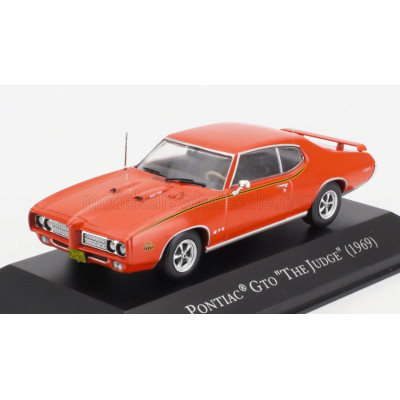 EDICOLA PONTIAC GTO THE JUDGE COUPE 1969 - CON VETRINA - WITH SHOWCASE - RED 1/43