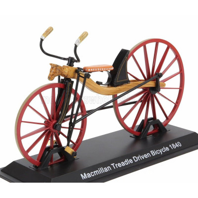 EDICOLA BICICLETTA MACMILLIAN TREADLE DRIVEN BICYCLE 1840 - YELLOW RED 1/15