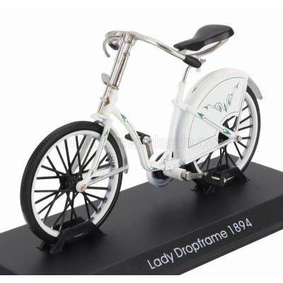 EDICOLA BICICLETTA LADY DROPFRAME BICYCLE 1984 - WHITE BLACK 1/15