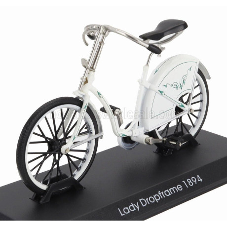 EDICOLA BICICLETTA LADY DROPFRAME BICYCLE 1984 - WHITE BLACK 1/15