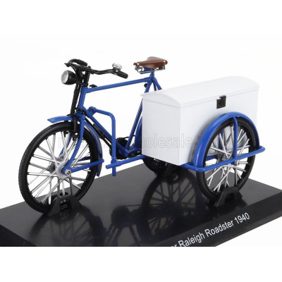 EDICOLA BICICLETTA SIDECAR RALEIGH ROADSTAR BICYCLE 1940 - BLUE WHITE BLACK 1/15