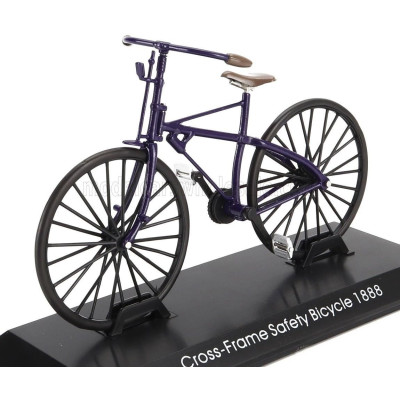 EDICOLA BICICLETTA CROSS FRAME SAFETY BICYCLE 1888 - PURPLE BLACK 1/15