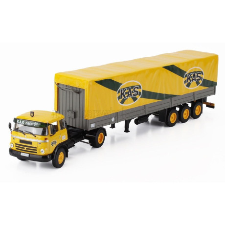 EDICOLA BARREIROS SUPER AZOR TRUCK TELONATO KAS TRANSPORTS 1967 - WITHOUT CARD BOX - YELLOW 1/43