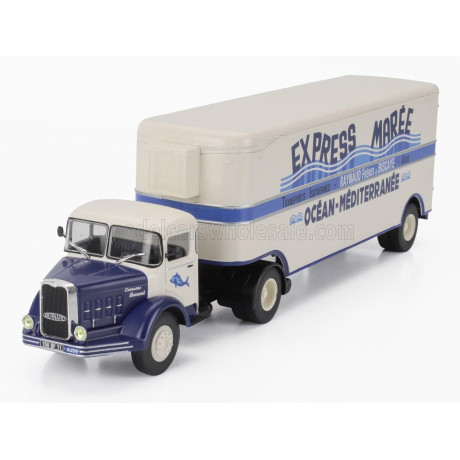 EDICOLA BERNARD 150MB TRUCK SEMI-FRIGO EXPRESS MAREE TRANSPORTS 1951 - WITHOUT CARD BOX - CREAM BLUE 1/43