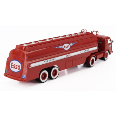 EDICOLA SOMUA JL17 TRUCK TANKER TRUCK ESSO PRODUITS AVIATION 1955 - WITHOUT CARD BOX - RED 1/43