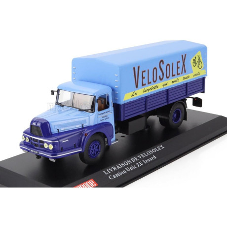 EDICOLA UNIC IZOARD 122 TRUCK LIVRAISON DE VELOSOLEX TELONATO 1958 - WITHOUT CARD BOX - 2 TONE BLUE 1/43