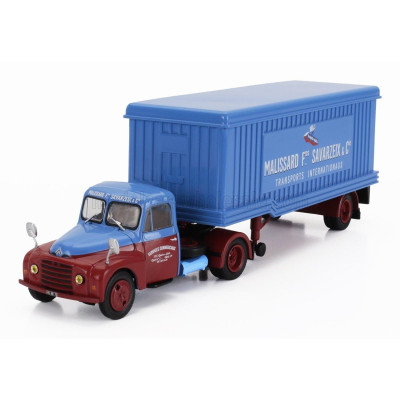 EDICOLA CITROEN U23 TRUCK MALISSARD SAVARZEIX TRANSPORTS 1961 - WITHOUT CARD BOX - BLUE RED 1/43