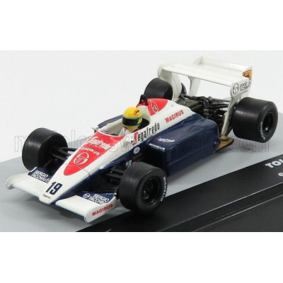 EDICOLA TOLEMAN F1  TG184 HART TURBO N 19 3rd BRITISH GP 1984 AYRTON SENNA - BLUE WHITE RED 1/43