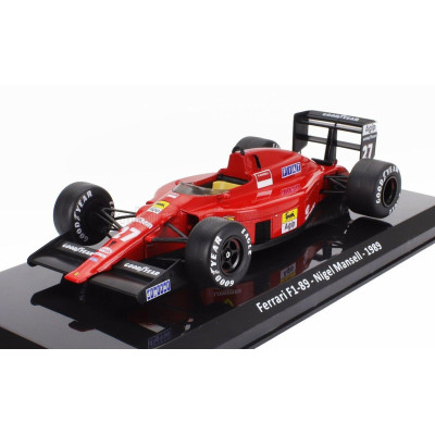 EDICOLA FERRARI F1  F1-89 N 27 SEASON 1989 NIGEL MANSELL - CON VETRINA - WITH SHOWCASE - RED BLACK 1/24