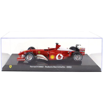 EDICOLA FERRARI F1  F2002 N 2 SEASON 2002 RUBENS BARRICHELLO - CON VETRINA - WITH SHOWCASE - RED 1/24
